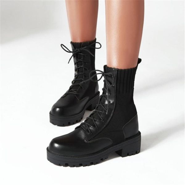 boots pxelena patchwork knitting women lace up block chunky med heels punk rock gothic vintage combat motorcycle shoes, Black
boots pxelena patchwork knitting women lace up block chunky med heels punk rock gothic vintage combat motorcycle shoes, Black