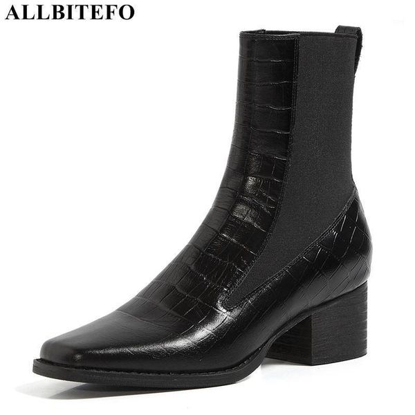 boots allbitefo fashion brand genuine leather+elastic material square toe high heels women autumn ankle for women1, Black
boots allbitefo fashion brand genuine leather+elastic material square toe high heels women autumn ankle for women1, Black