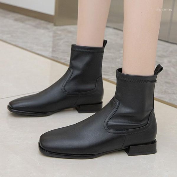 boots black beige fashion slip-on women soft pu leather ankle comfortable square low heel ladies shoes size 34-431
boots black beige fashion slip-on women soft pu leather ankle comfortable square low heel ladies shoes size 34-431