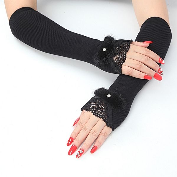 women' autumn winter arm warmers cashmere fingerless long gloves lace warm mittens elbow thread knitted sleeves glove 201020, Blue;gray
women' autumn winter arm warmers cashmere fingerless long gloves lace warm mittens elbow thread knitted sleeves glove 201020, Blue;gray