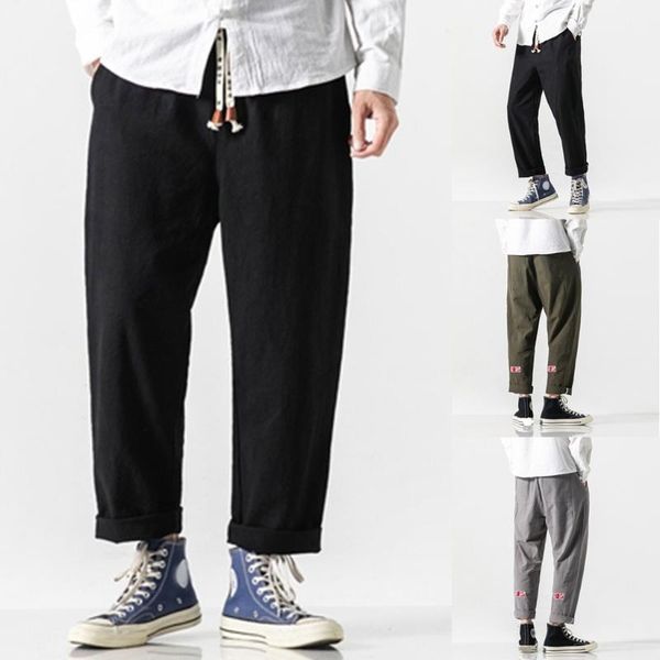 men's pants 2021 arrival men stylish fashion flax retro trousers large individualized printed trouser ropa de otoño drop 201, Black
men's pants 2021 arrival men stylish fashion flax retro trousers large individualized printed trouser ropa de otoño drop 201, Black