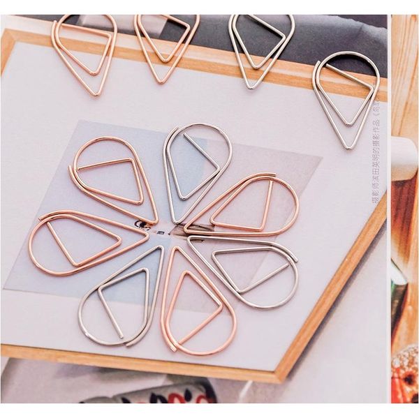 10 pieces/lot portable plastic drop shaped paper clips gold silver color funny kawaii bookmark office school statio jllvzm warmslove 
10 pieces/lot portable plastic drop shaped paper clips gold silver color funny kawaii bookmark office school statio jllvzm warmslove