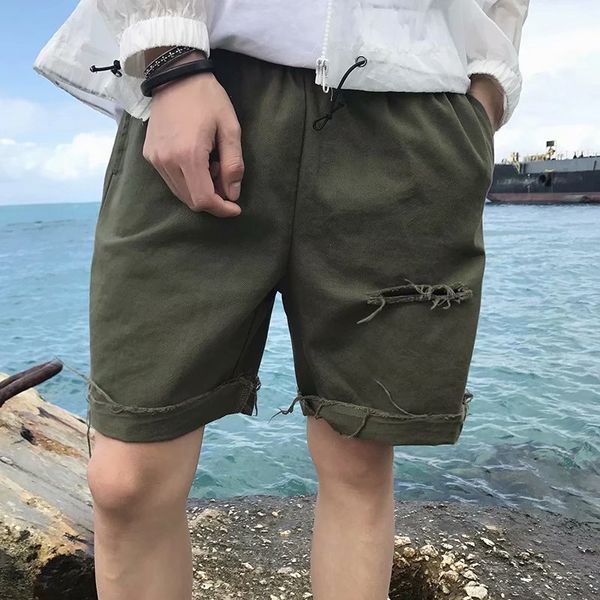 new mens shorts summer streetwear style washed holes oversize casual shorts fashion style with 4 colors, White;black
new mens shorts summer streetwear style washed holes oversize casual shorts fashion style with 4 colors, White;black