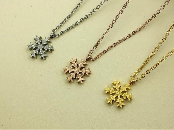 pendant necklaces fashion luxury rose gold color stainless steel small love lucky snowflake flower necklace women christmas party gift, Silver
pendant necklaces fashion luxury rose gold color stainless steel small love lucky snowflake flower necklace women christmas party gift, Silver