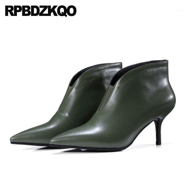 genuine leather ankle winter short autumn high heel pointed toe slip on boots black designer shoes women luxury 2020 stiletto1
genuine leather ankle winter short autumn high heel pointed toe slip on boots black designer shoes women luxury 2020 stiletto1
