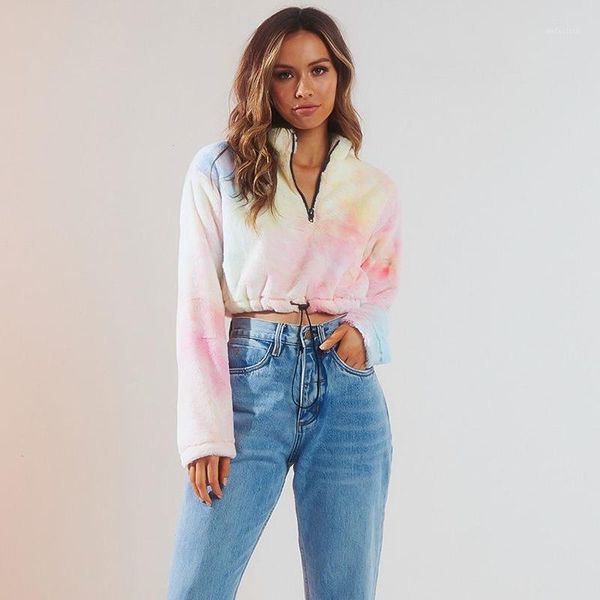2020 tie dye qong sleeve zipper high neck faux lamswool crop autumn winter women streetwear solid coat jacket1, Black;brown
2020 tie dye qong sleeve zipper high neck faux lamswool crop autumn winter women streetwear solid coat jacket1, Black;brown