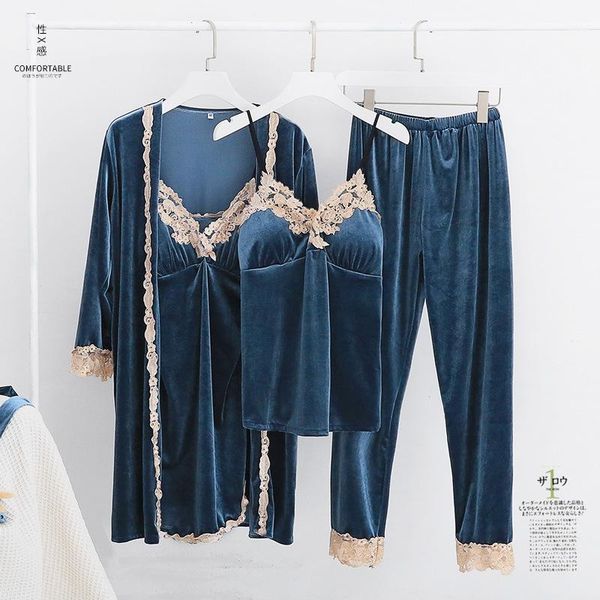 women's sleepwear autumn 4pcs bride wedding kimono robe gown sets lounge home clothes sweet lace flower trim female bathrobe sleep suit, Black;red
women's sleepwear autumn 4pcs bride wedding kimono robe gown sets lounge home clothes sweet lace flower trim female bathrobe sleep suit, Black;red