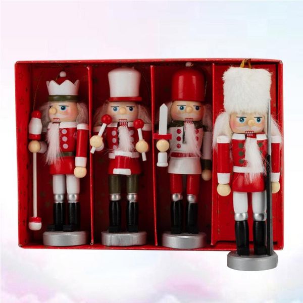 4 pcs wood walnut soldier puppet showcase hanging decor nutcrackers ornament for christmas tree home party (red)
4 pcs wood walnut soldier puppet showcase hanging decor nutcrackers ornament for christmas tree home party (red)