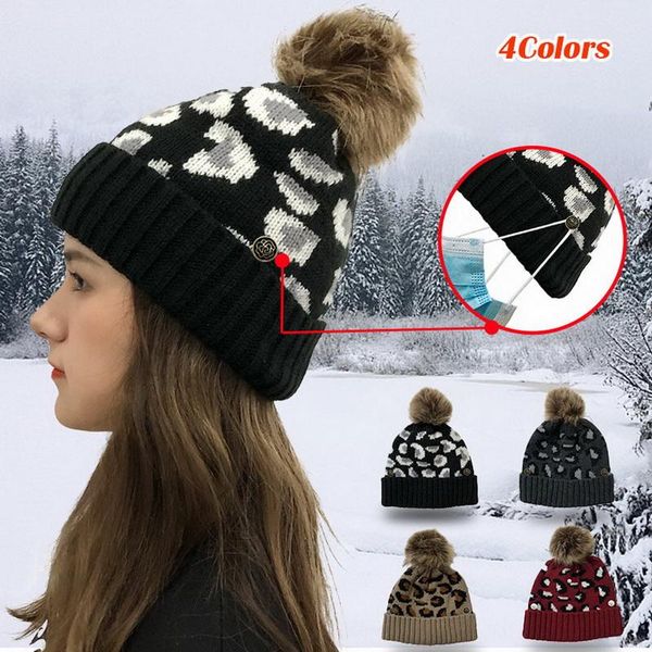 2021 new detachable mask cap new leopard print curling wool ball knitted hat women's wool hat outdoor warm, Blue;gray
2021 new detachable mask cap new leopard print curling wool ball knitted hat women's wool hat outdoor warm, Blue;gray