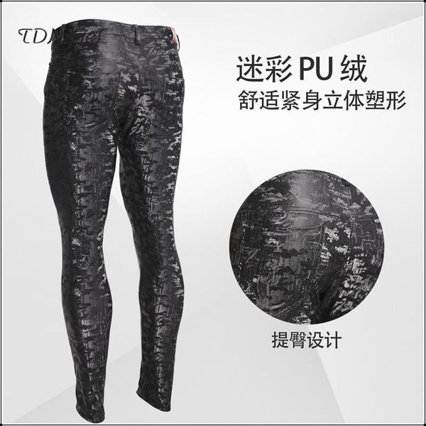 men camouflage pu velvet slim pencil pants mid waist skinny high elastic leggings casual tight camo jeans gay trousers custom1, Black
men camouflage pu velvet slim pencil pants mid waist skinny high elastic leggings casual tight camo jeans gay trousers custom1, Black