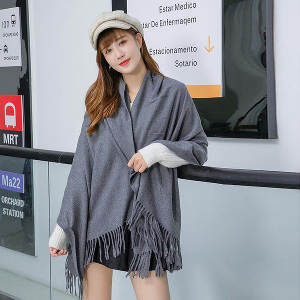 scarves 2021 solid color scarf women winter cold-proof tassel warmth shawl autumn and men's imitation cashmere, Blue;gray
scarves 2021 solid color scarf women winter cold-proof tassel warmth shawl autumn and men's imitation cashmere, Blue;gray