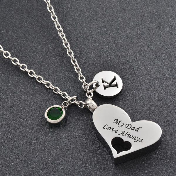my dad love you always cremation urn heart pendant necklace for ashes holder stainless steel memorial jewelry keepsake jewelry, Silver
my dad love you always cremation urn heart pendant necklace for ashes holder stainless steel memorial jewelry keepsake jewelry, Silver