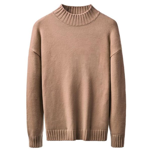 men's sweaters fashion mens sweater cotton half turtelneck solid winter knitted pullover black men clothing long sleeve knitwear coats, White;black
men's sweaters fashion mens sweater cotton half turtelneck solid winter knitted pullover black men clothing long sleeve knitwear coats, White;black