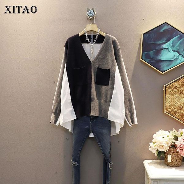 xitao patchwork hit color pullover sweater women 2020 autumn casual fashion new style temperament all match women clothes zp33261, White;black
xitao patchwork hit color pullover sweater women 2020 autumn casual fashion new style temperament all match women clothes zp33261, White;black