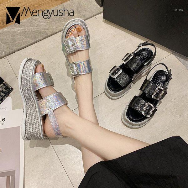 sandals double rhinestone buckle women leather band glitter platform sandalias mujer crystal muffins femmes sandales20211, Black
sandals double rhinestone buckle women leather band glitter platform sandalias mujer crystal muffins femmes sandales20211, Black