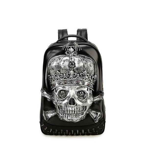 3d embossed crown skull men backpack bags unique male cool rock bags rivet whimsical lapbag for teenagers mochila
3d embossed crown skull men backpack bags unique male cool rock bags rivet whimsical lapbag for teenagers mochila