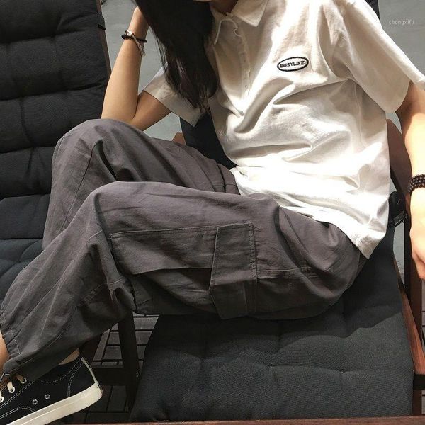 2020 summer korean women zipper streetwear women casual cargo pants solid cool fashion loose hip hop ankle length trousers z721, Black;white
2020 summer korean women zipper streetwear women casual cargo pants solid cool fashion loose hip hop ankle length trousers z721, Black;white