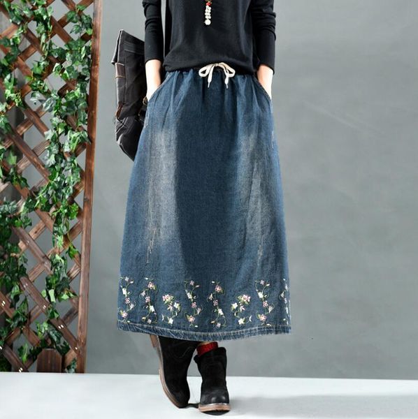 2021 spring female retro-waist elastic denim vintage casual loose cord embroidered cotton skirt p2312 oxp1, Black
2021 spring female retro-waist elastic denim vintage casual loose cord embroidered cotton skirt p2312 oxp1, Black