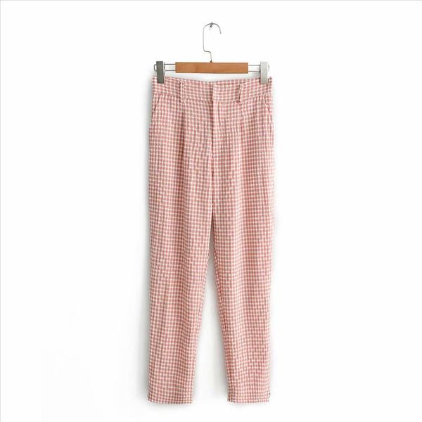 2021 women spring autumn fashion plaid long za pants female casual red white plaid zipper high waist trousers pantalones mujer, Black;white
2021 women spring autumn fashion plaid long za pants female casual red white plaid zipper high waist trousers pantalones mujer, Black;white