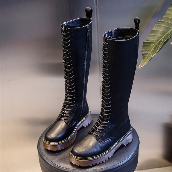 2020 martin new fall english-style black winter high women lace casual knight boots women's shoes trend klcq
2020 martin new fall english-style black winter high women lace casual knight boots women's shoes trend klcq