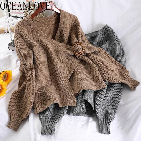 women's knits & tees oceanlove v neck vintage fashion mujer sueteres solid korean autumn winter cardigans elegant ins 2021 woman sweate, White
women's knits & tees oceanlove v neck vintage fashion mujer sueteres solid korean autumn winter cardigans elegant ins 2021 woman sweate, White