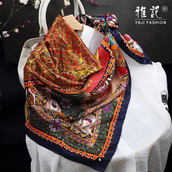 crepe satin 100% silk scarf women fashion printed elegant generous shiny real pure silk shawl hand-rolled 110 cm, Blue;gray
crepe satin 100% silk scarf women fashion printed elegant generous shiny real pure silk shawl hand-rolled 110 cm, Blue;gray