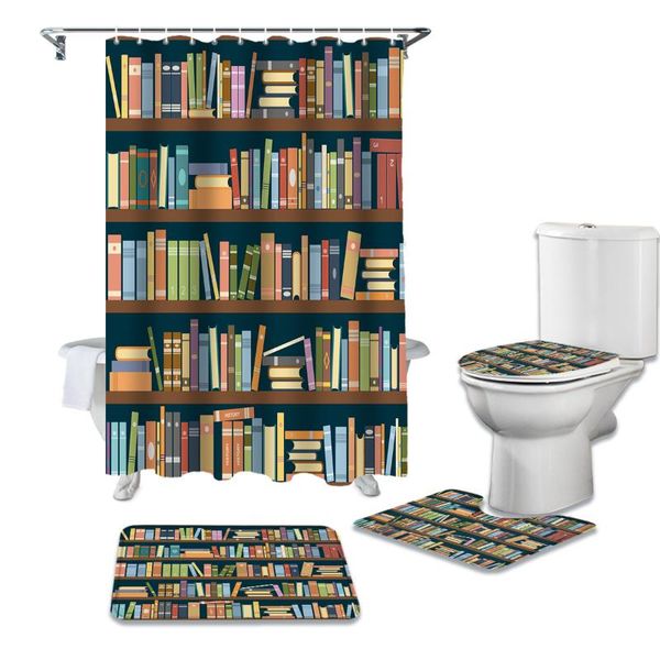 bathroom shower curtain and rug sets bookshelf library book toilet lid cover bath mat waterproof shower curtains set
bathroom shower curtain and rug sets bookshelf library book toilet lid cover bath mat waterproof shower curtains set