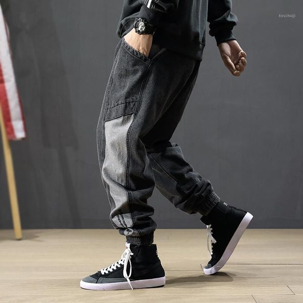 fashion streetwear men jeans retro black gray loose fit spliced designer cargo pants hombre harem jeans hip hop jogger men1, Blue
fashion streetwear men jeans retro black gray loose fit spliced designer cargo pants hombre harem jeans hip hop jogger men1, Blue