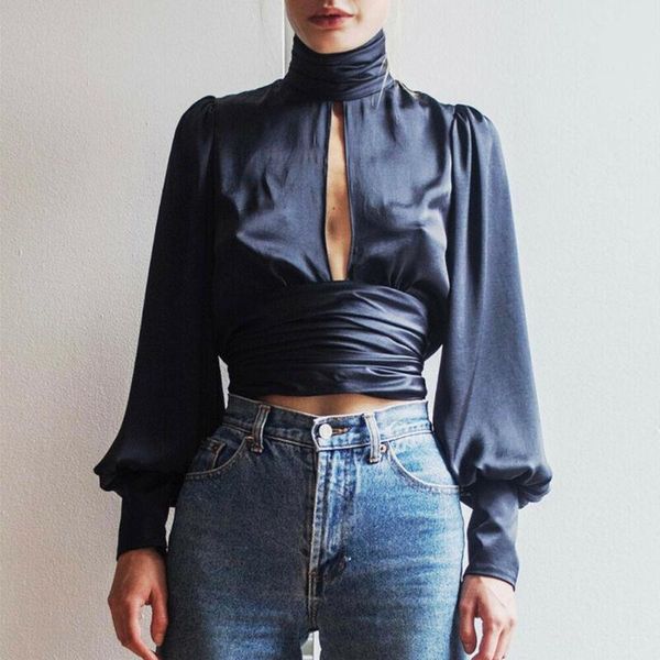 2021 new women shirt hollow satin blouse black backless casual lantern long sleeve loose office lady elegant blouse, White
2021 new women shirt hollow satin blouse black backless casual lantern long sleeve loose office lady elegant blouse, White