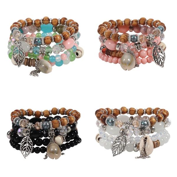 women bohemian jewelry multilayer elastic set bracelets bangles with tassel shell leaf charm wrap bracelet gift, Golden;silver
women bohemian jewelry multilayer elastic set bracelets bangles with tassel shell leaf charm wrap bracelet gift, Golden;silver