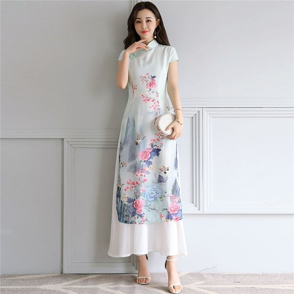 2021 new robe summer chiffon chinese-style vintage elegant floral dresses thin women's clothes wxf072 6lh5, Black;gray
2021 new robe summer chiffon chinese-style vintage elegant floral dresses thin women's clothes wxf072 6lh5, Black;gray