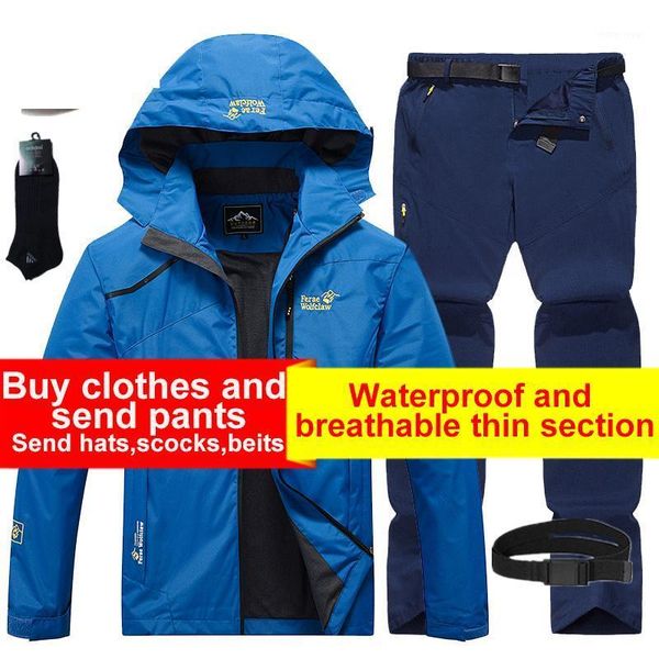 spring autumn thin hiking jacket & pants suits men's outdoor fishing windproof waterproof coat large size mountaineering clothes1, Blue;black
spring autumn thin hiking jacket & pants suits men's outdoor fishing windproof waterproof coat large size mountaineering clothes1, Blue;black