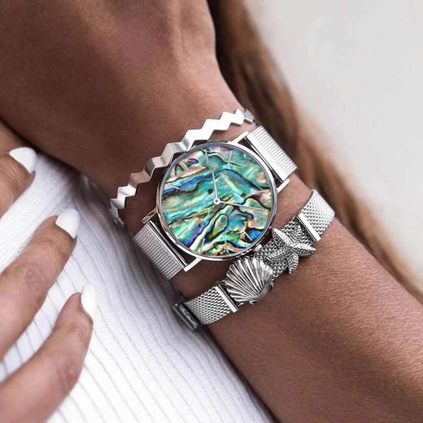 coral sea watch shell shell lady fashion watch stainless steel mesh quartz watch, Slivery;brown
coral sea watch shell shell lady fashion watch stainless steel mesh quartz watch, Slivery;brown
