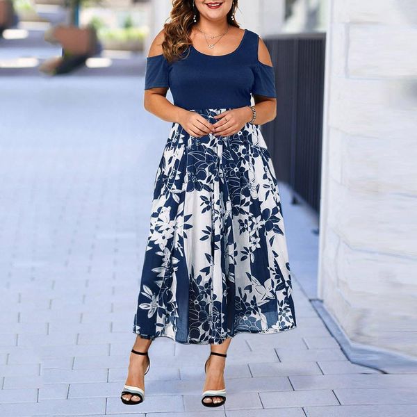 2021 new summer dress women dress plus size robe femme o-neck print stitching off-shoulder short sleeve dresses vestido ed, Black;gray
2021 new summer dress women dress plus size robe femme o-neck print stitching off-shoulder short sleeve dresses vestido ed, Black;gray