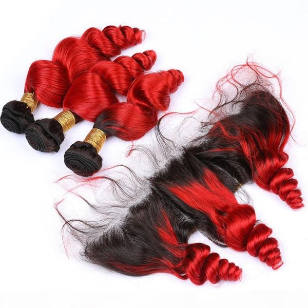 virgin malaysian human hair loose wave red ombre weave bundles 3pcs with frontal wavy #1b red ombre hair wefts with 13x4 lace frontal, Black;brown
virgin malaysian human hair loose wave red ombre weave bundles 3pcs with frontal wavy #1b red ombre hair wefts with 13x4 lace frontal, Black;brown