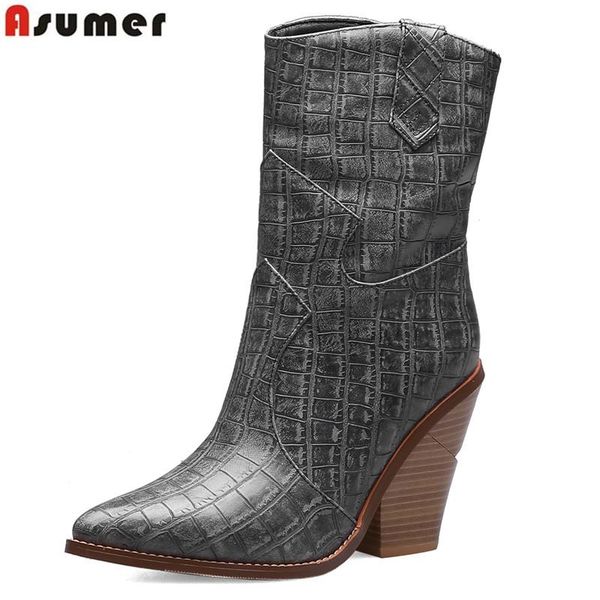 ASUMER Plus size 34-43 New Ankle boots for women thick high heeled autumn winter snow boots fashion ladies women's female, Black
ASUMER Plus size 34-43 New Ankle boots for women thick high heeled autumn winter snow boots fashion ladies women's female, Black