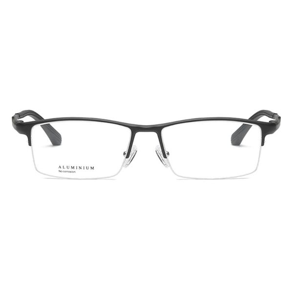sunglasses bingking men glasses aluminum-magnesium frame business ultralight square flat anti blue light transparent plastic 6286 uv400, White;black