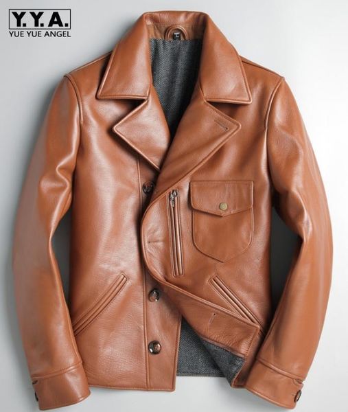 men's leather & faux casual 100% real cowhide jacket men brand single breasted slim motorcycle coat autumn winter outerwear plus size 4, Black
men's leather & faux casual 100% real cowhide jacket men brand single breasted slim motorcycle coat autumn winter outerwear plus size 4, Black