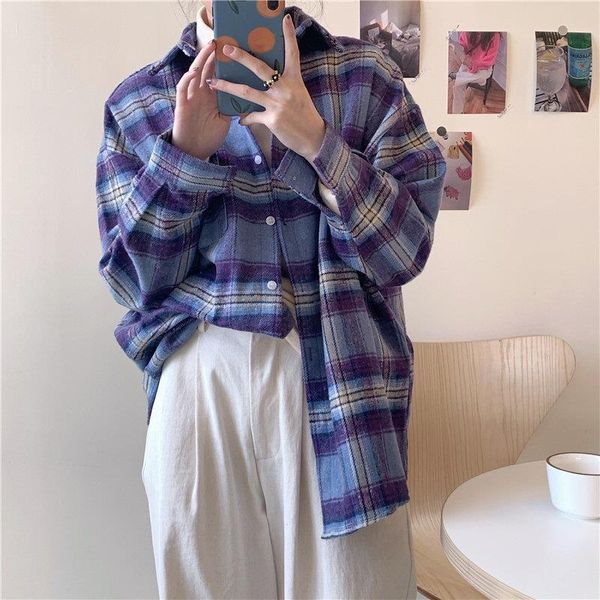 high street plaid all match sweet 2021 students color hit elegant loose fashion casual female shirts, White
high street plaid all match sweet 2021 students color hit elegant loose fashion casual female shirts, White