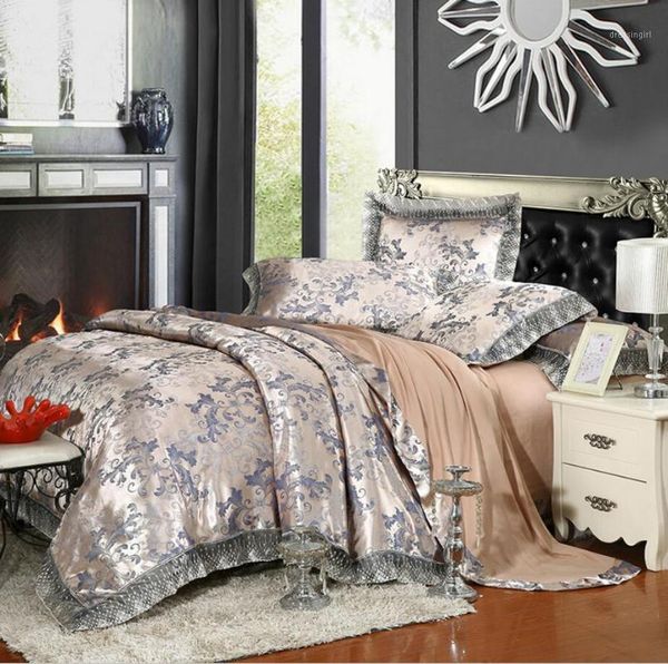 4/6pcs satin lace edge duvet cover bed sheet pillowcases king size europe jacquard bedding set wedding home decor1
4/6pcs satin lace edge duvet cover bed sheet pillowcases king size europe jacquard bedding set wedding home decor1
