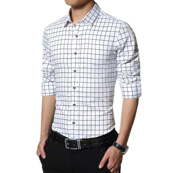 men's casual shirts men long sleeved multi-color choice comfortable elegant plaid shirt fashion business banquet dresses, White;black
men's casual shirts men long sleeved multi-color choice comfortable elegant plaid shirt fashion business banquet dresses, White;black