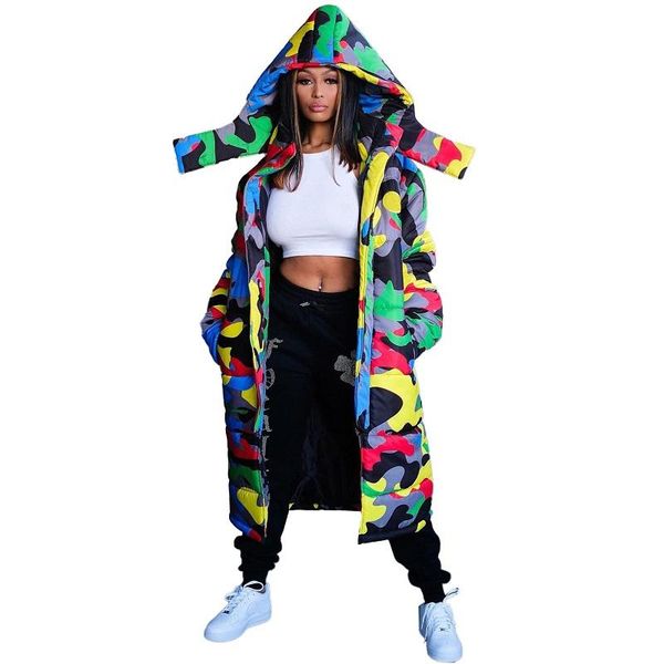 women's down & parkas 2021 winter hooded coat long women plus coats camo sleeves zipper v woman warm puffy casual outerwear, Black
women's down & parkas 2021 winter hooded coat long women plus coats camo sleeves zipper v woman warm puffy casual outerwear, Black