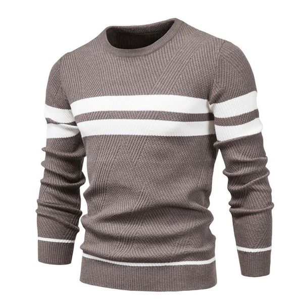 new mens boys winter stripe sweater thick warm pullovers men's o-neck basic casual slim comfortable sweaters, White;black
new mens boys winter stripe sweater thick warm pullovers men's o-neck basic casual slim comfortable sweaters, White;black