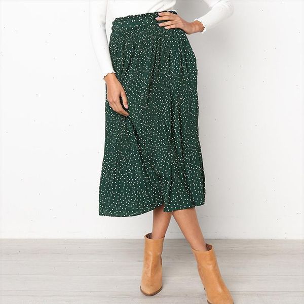 white dots floral print pleated midi skirt women elastic high waist side pockets skirts summer 2021 elegant female bottom, Black
white dots floral print pleated midi skirt women elastic high waist side pockets skirts summer 2021 elegant female bottom, Black