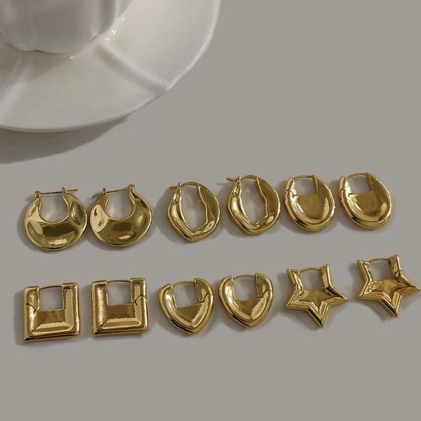 hoop & huggie jjfoucs gold color metal copper irregular hollow earrings female minimalist star heart oval square jewelry, Golden;silver
hoop & huggie jjfoucs gold color metal copper irregular hollow earrings female minimalist star heart oval square jewelry, Golden;silver