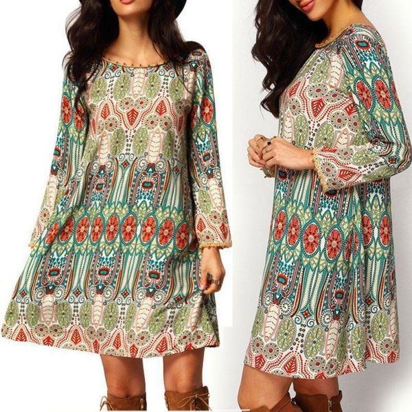 women ladies summer boho chiffon dress party long sleeves floral loose dress beach wear sundress1, Black;gray
women ladies summer boho chiffon dress party long sleeves floral loose dress beach wear sundress1, Black;gray
