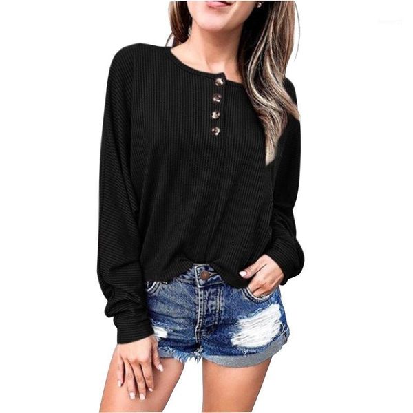 european and american women's button design solid color t-shirt long sleeve summer for women y2k1, White
european and american women's button design solid color t-shirt long sleeve summer for women y2k1, White