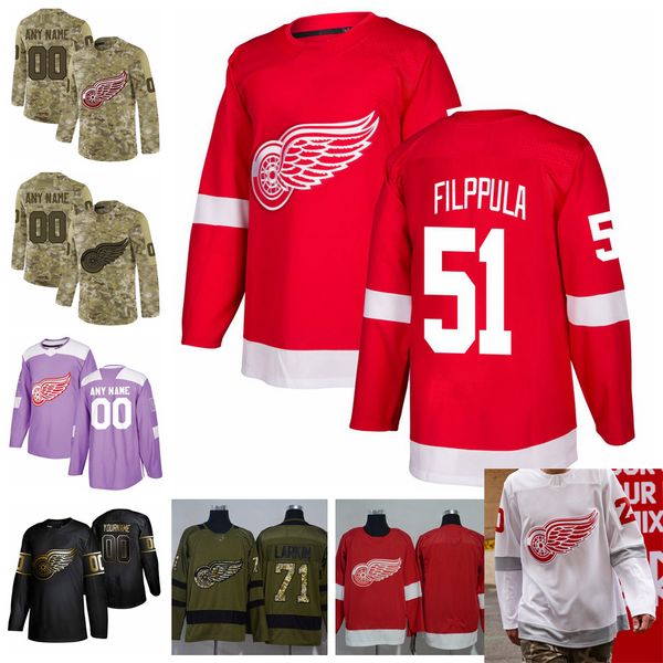 2021 reverse retro customize #51 valtteri filppula detroit red wings jerseys golden edition camo veterans day fights cancer hockey jerseys, Black;red
2021 reverse retro customize #51 valtteri filppula detroit red wings jerseys golden edition camo veterans day fights cancer hockey jerseys, Black;red