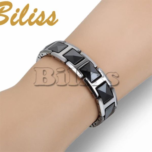 link, chain fashion cool black ceramic bracelet health energy with magnetic stone tungsten bracelets for men gifts christmas
link, chain fashion cool black ceramic bracelet health energy with magnetic stone tungsten bracelets for men gifts christmas