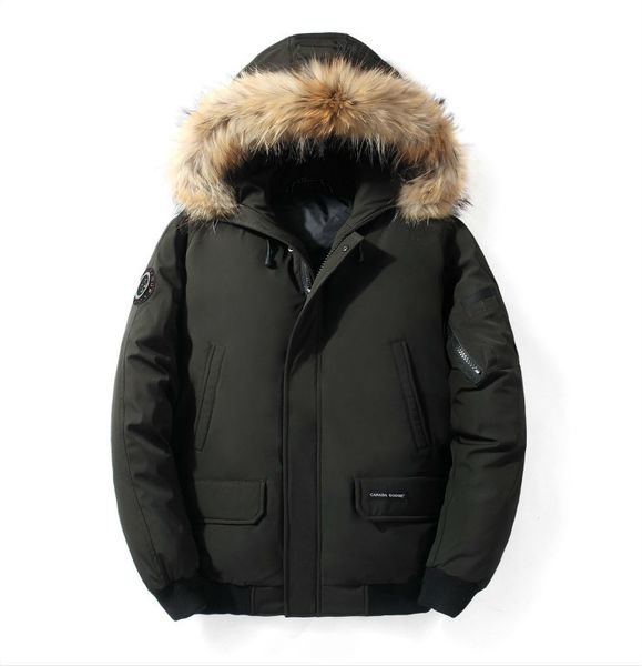 winter hooded fur collar jacket new in 2019 fashion men's white duck down thick coat male black green
winter hooded fur collar jacket new in 2019 fashion men's white duck down thick coat male black green